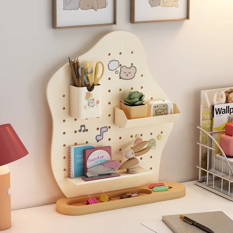 Study Desk Hole Board Organizer Office Station Renovation Storage Box Dormitory Essential Desktop Storage Solution