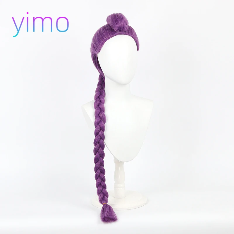 Nowe Peruki Cosplay Demon Hunters dla Kobiet i Mężczyzn Anime Rumi Mira Zoey Peruki Kostiumowe Fioletowe Warkocze Akcesoria dla Dzieci Rekwizyt Peruka Rumi