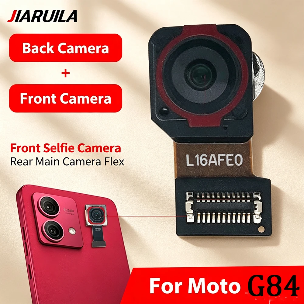 Back Rear Camera Module Flex Cable +Front Facing Camera Replacement Parts For Moto E22 G14 G24 G55 G60 G73 G84