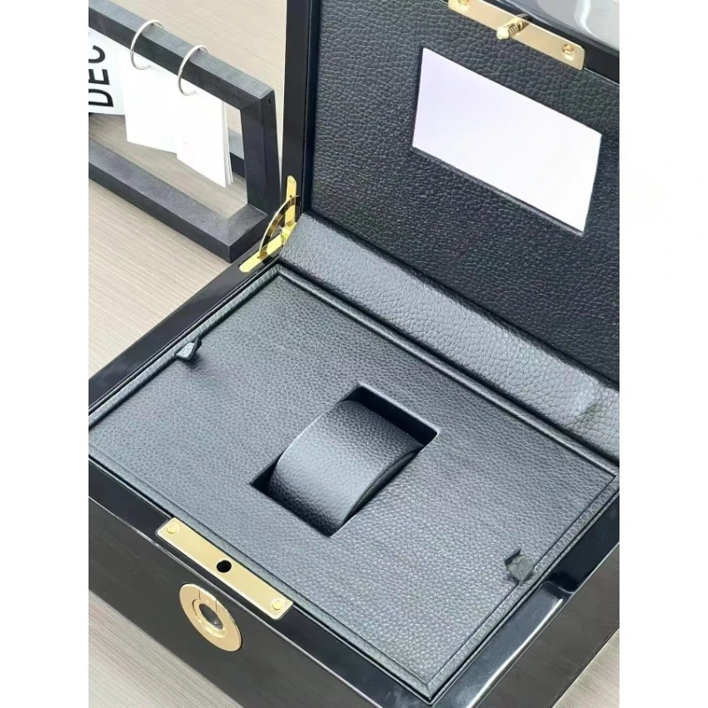 Premium Black Watch Box Lockable Design for Safe Keeping, Suitable for Home & Travel