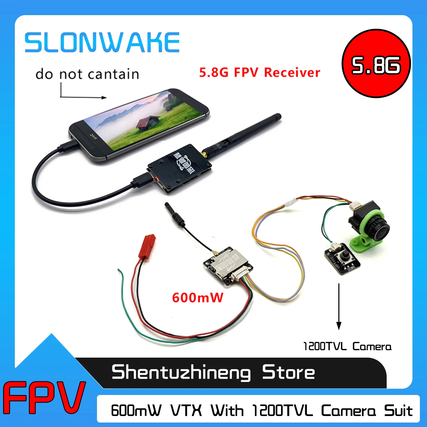 Fpv Drone Camera - SLONWAKE 5.8G 600mW FPV VTX Sendermodul