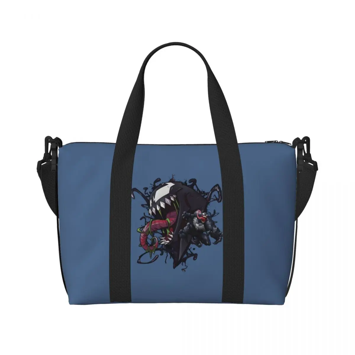 

Custom Venom Groceries Tote Shopping Bag Women Big Capacity Superhero Beach Gym Travel Bags