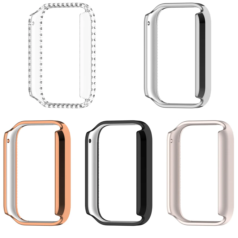 PC Hollow Case Cover For Xiaomi Mi Band 9 Pro Smart Watch Diamond Crystal Bumper Protective Cover Shell Accessorie Replacement