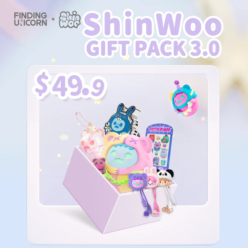 

Finding Unicorn ShinWoo Gift Pack 3.0 Blind Box Collectible Action Figures Lucky Bag Mystery Box Gifts Toys Ghost Bear Accessory