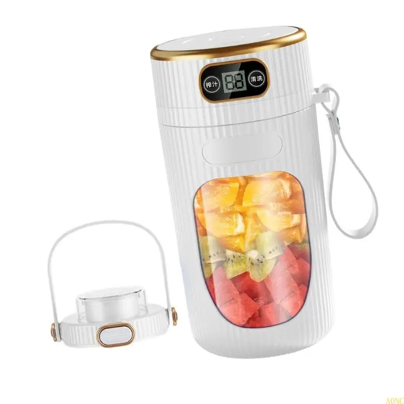 A0NC効率的なポータブルジューサーカップ2600mAhバッテリーLEDデジタルディスプレイジュースメーカーと忙しい専門家向け