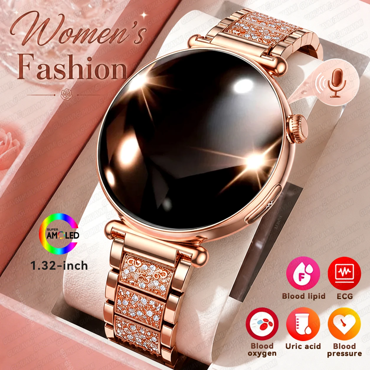 New Lady Fashion Health Diagnosis Smart Watch 1.32