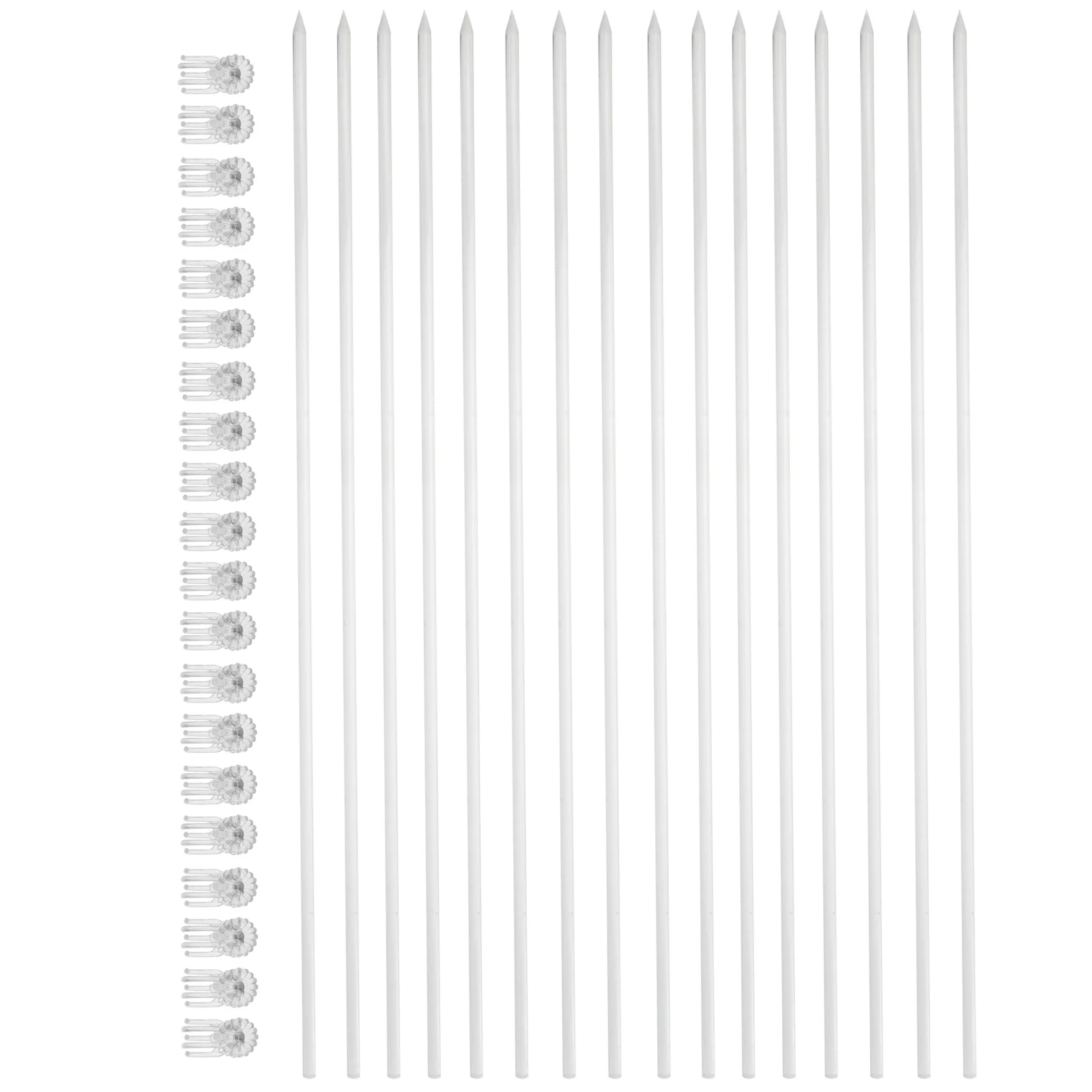 

16pcs Plant Stakes Clear Acrylic Orchid Support Sticks Single Stem For Indoor Garden Vegetable Tomatoes Climbing Plants