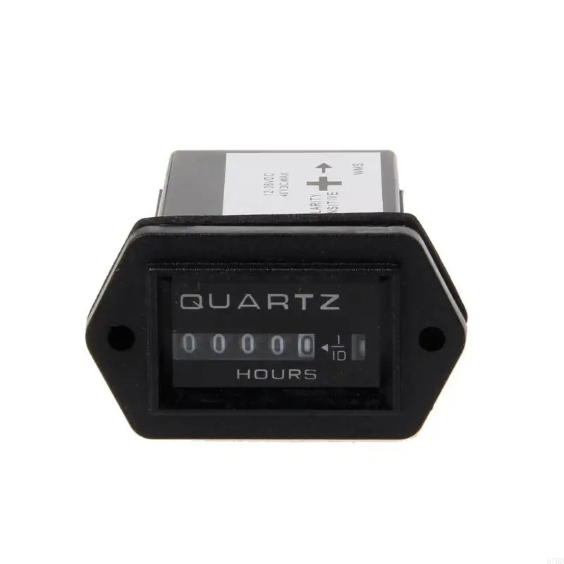 H7BD Hour Meter Display Counter 12-36V Accurate Round Quartzs Hour Meter Gauges Tester Engine Hour Meter for Boat Car SUV Truck