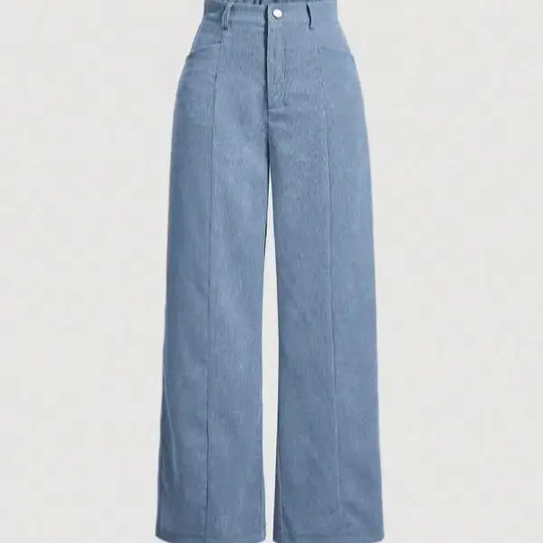 

Casual Pants for Men And Women Flat Pattern Button Side Oversize High Waist Straight Leg Cargo Pants ex Winter Faion