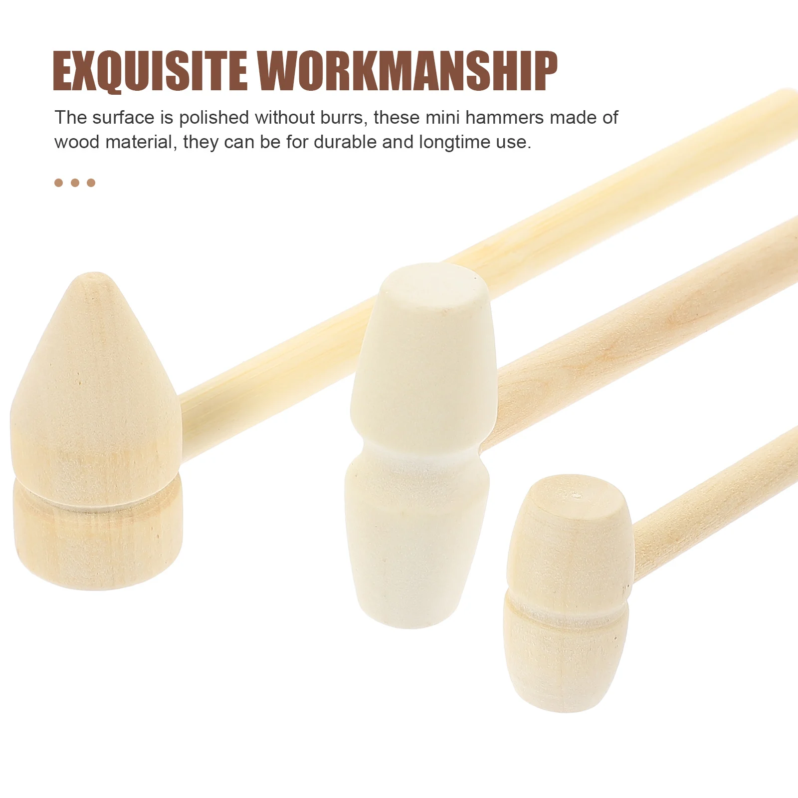 15 قطعة المطارق الخشبية الصغيرة آمنة مصقول الاطفال المطرقة مجموعة التعليمية اليد التنسيق العين المطرقة لعبة للأطفال الصغار