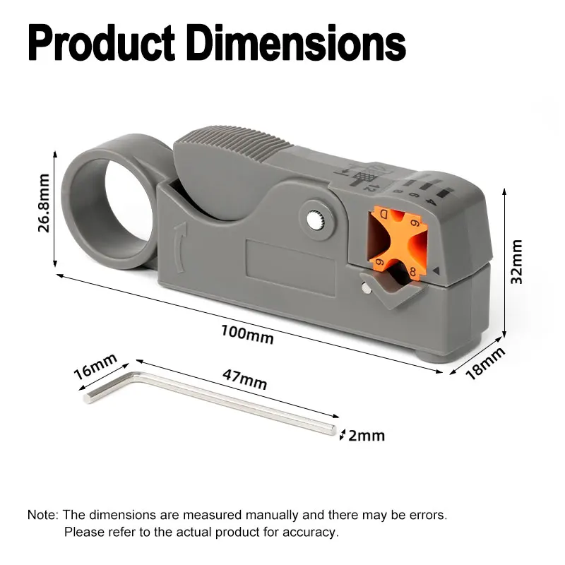 Wire Stripper Adjustable Rotary Coaxial Cable Cutter Stripper TV Network Wire Disassembly Maintenance Tool Stripper For Wires