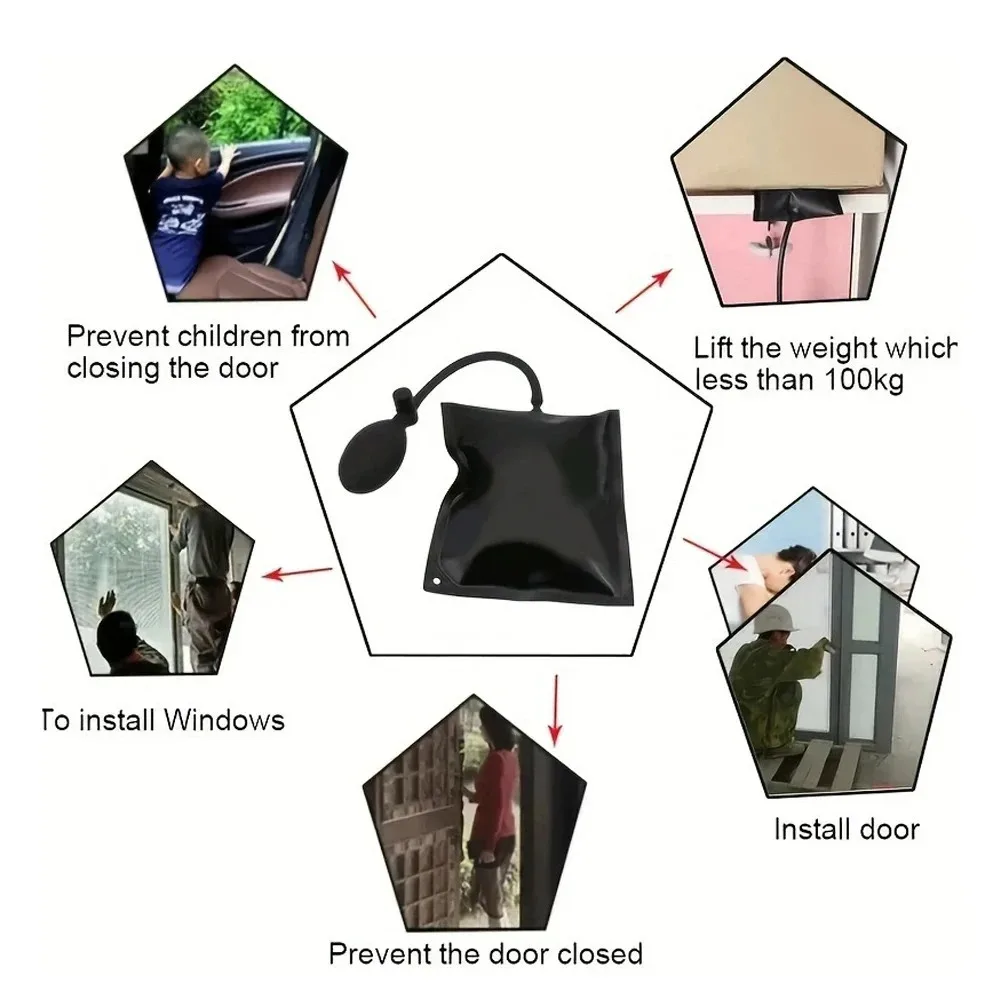 Air Pump Wedges Inflatable Airbag For Door Windows Car Powerful Installation Alignment Repair Tool Door Window Installation view 3