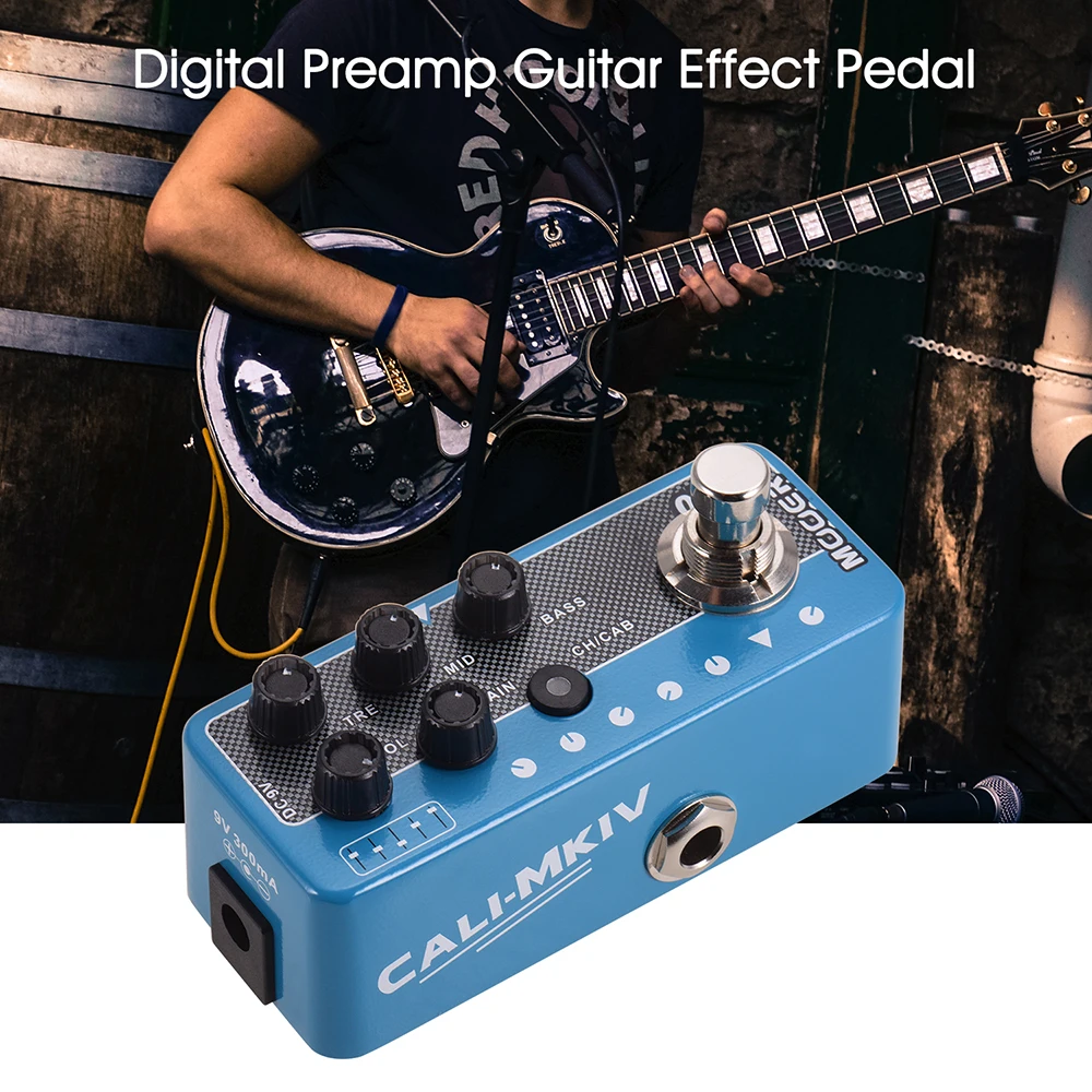 Mooer-Micro Preamp Pedal Guitar Parts Effect, efeitos múltiplos, canais duplos, 3 alto-falante, táxi simulação, elétrico, Cali Mkiv, 017