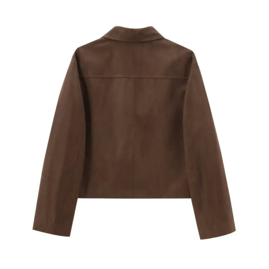 

Women's Street Fashion Suede Short Suit Jacket Autumn European American Style W103
