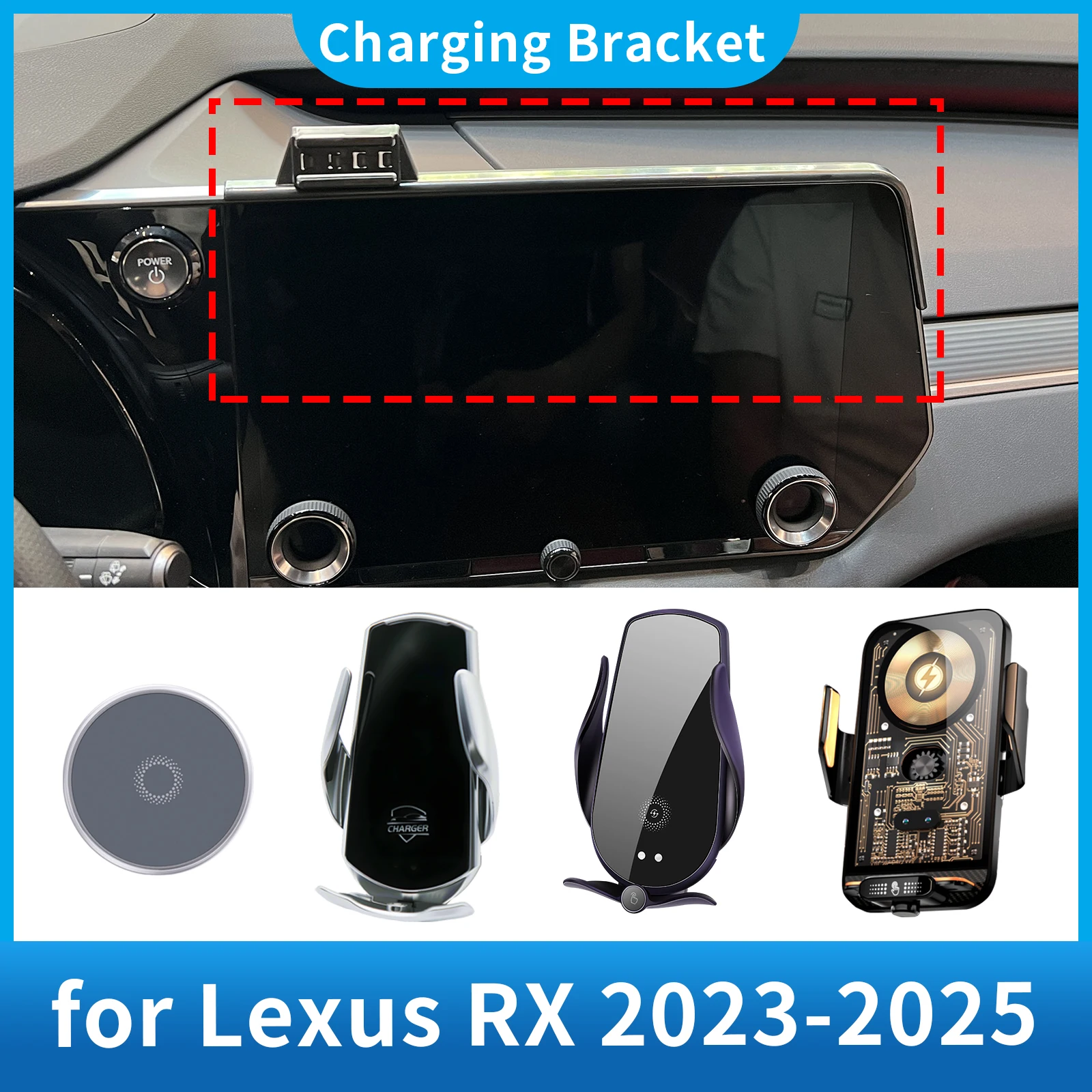 

for Lexus RX 2023 2024 2025 (14in) Accessories Charging Car Mobile Phone Holder GPS Bracket Navigation Stand Auto