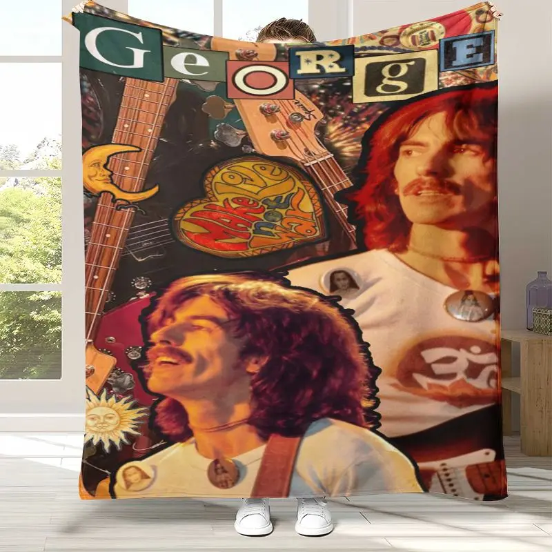 Fab Four The B-Beatles Abbey Road Rock Band Flannel Throw Blanket,Cozy Warm Blanket for Bed,Sofa,Living Room,Picnic,Home Decor