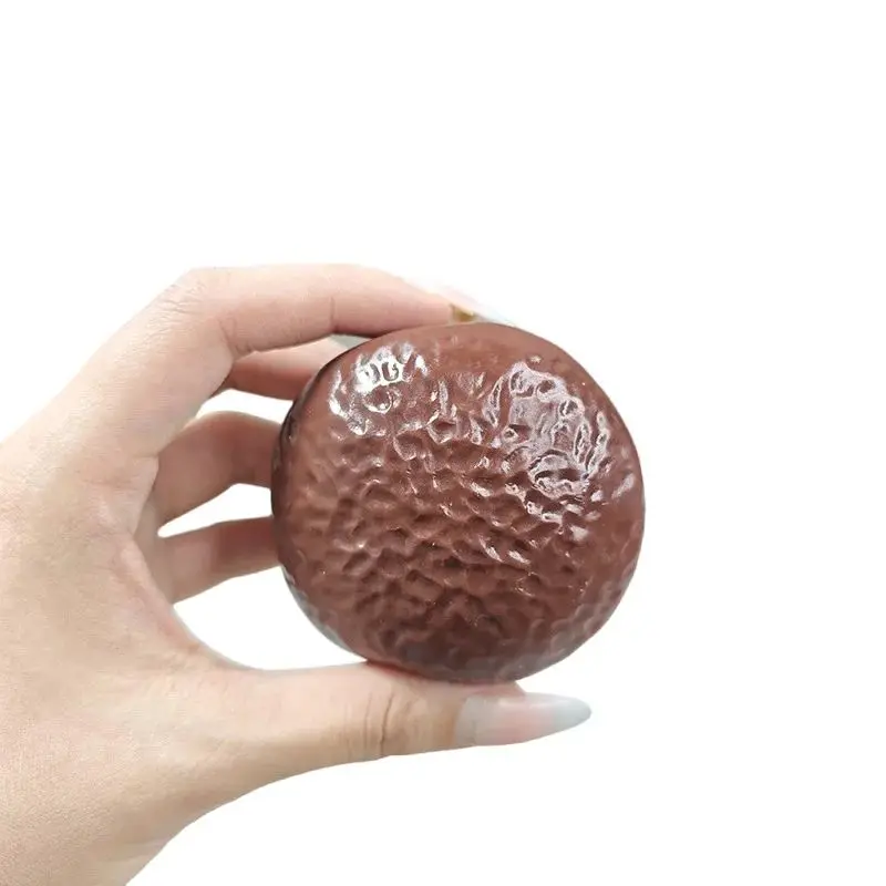 Chocolate Pie Squishy Toy Simulated Crispy Sound Handmade Stress Relief Ball ASMR Sensory Novelty Desktop Gadget Gift For Adults