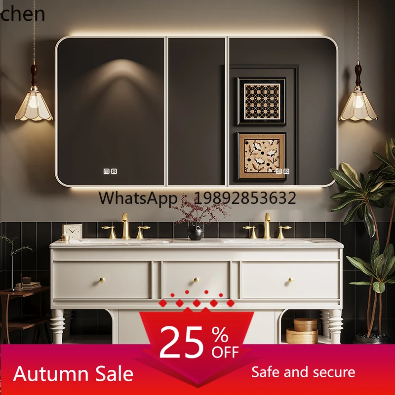 

Oak double basin French retro bathroom cabinet combination toilet washbasin cabinet bathroom cabinet