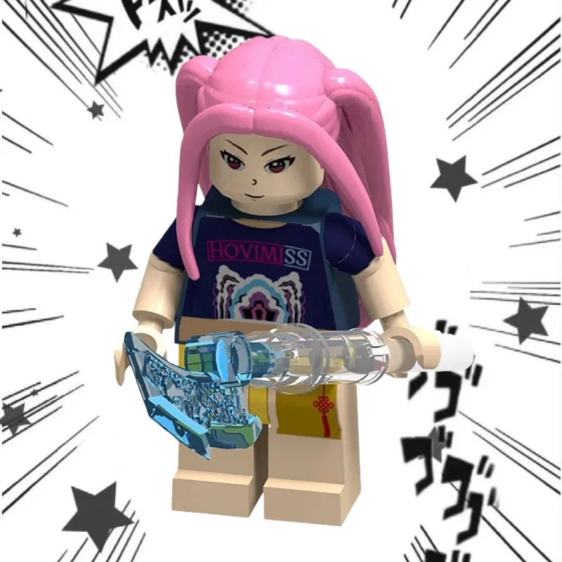 8 SZT. Kpop Demon Hunters Mini Figurki Akcji Klocki Konstrukcyjne Zabawki Dekoracje na Biurko Kolekcja Figurki Zabawki Prezent na Boże Narodzenie