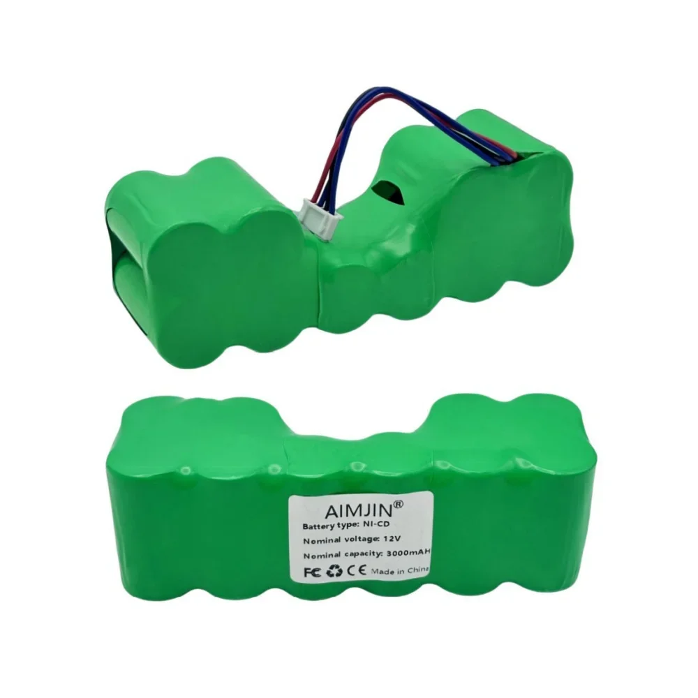 12V 3000mAh Replacement Ni-CD Battery for Ecovacs 10001568 10002167 DD3G DD4G DE5G DD35 DG710 DM88 ZJ1517-HFR Robotic Vacuum Cle