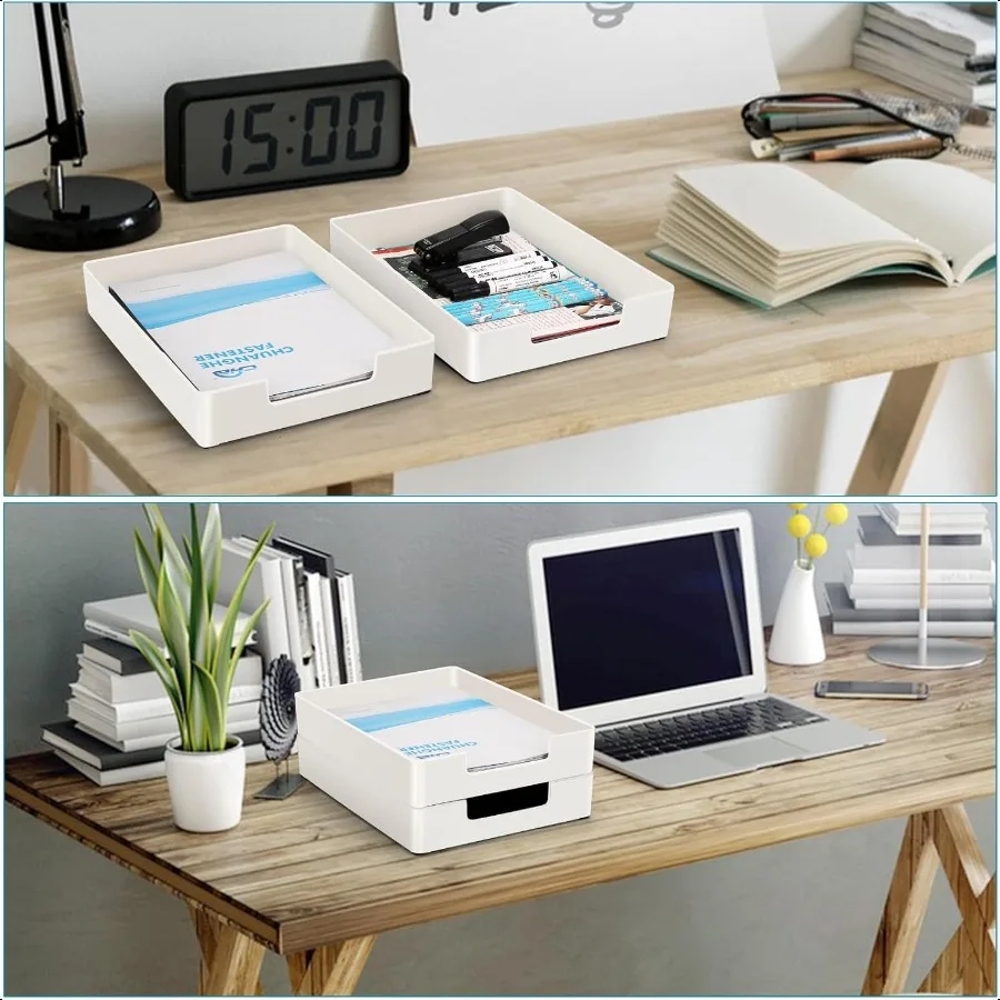 Поднос для писем, органайзер для бумажного лотка для стола, штабелируемый лоток для писем, держатель для бумаги, органайзер для файлов для офисных пирогов, школьный домашний стол A