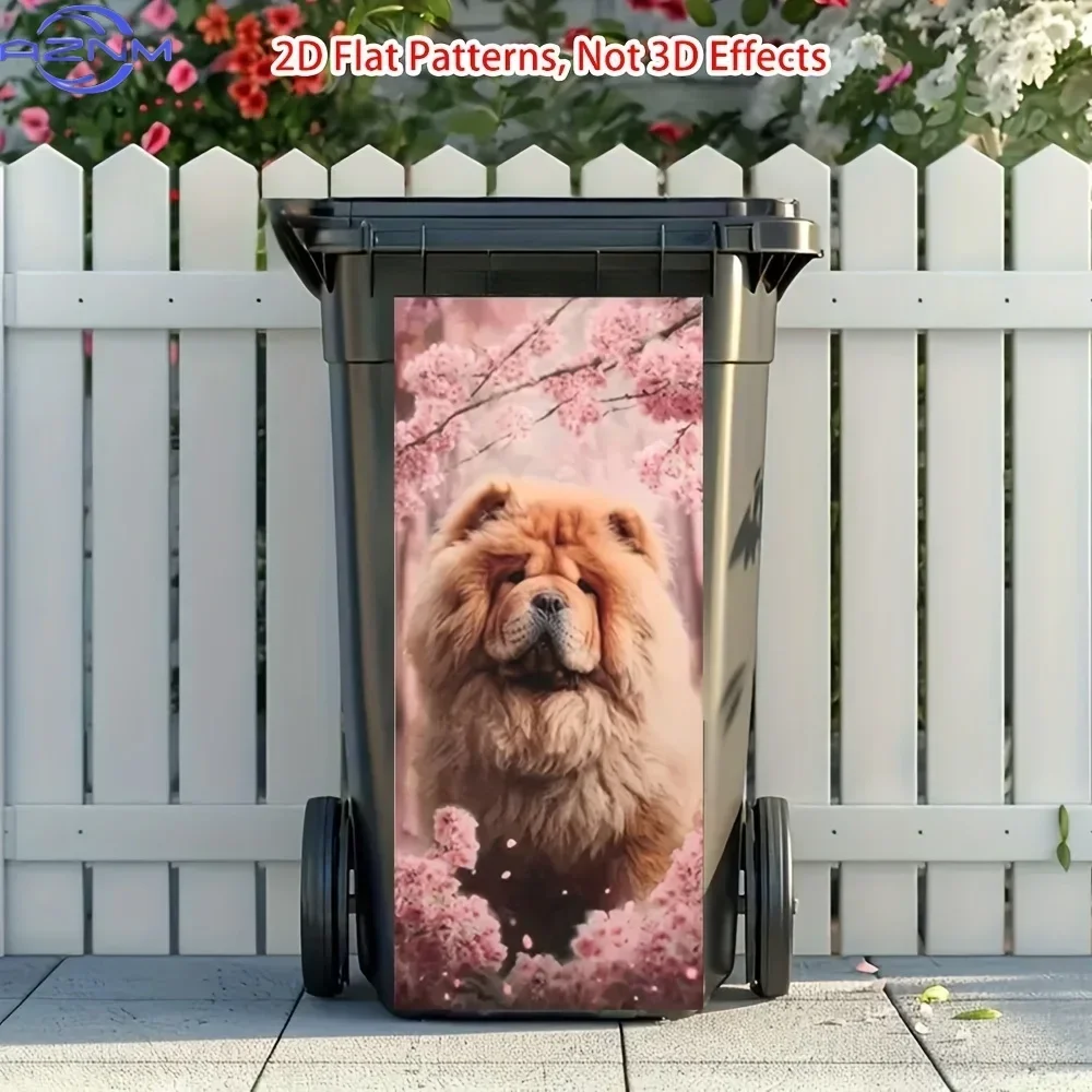 2D Printed DIY Refresh Decal Distinctive Graphic Ornament for Household Trash Bin