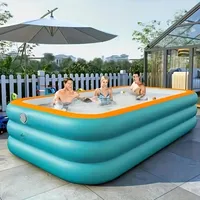 Outdoor PVC Inflatable Swimming Pool Bathtub Garden Thickening Swimming Pool For Adults Kids Summer Water Party Backyard Garden