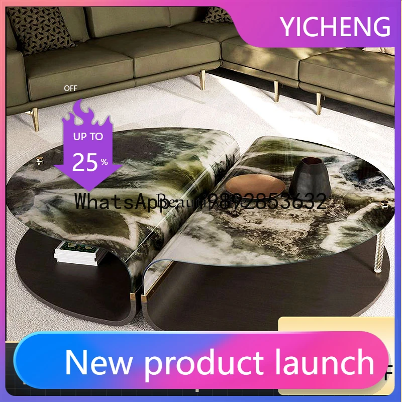 

LYY Modern light luxury coffee table tempered acrylic designer simple new tea table