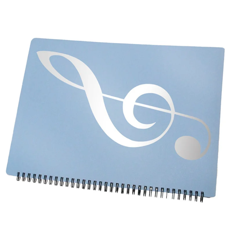 

ABJM-3X Sheet Music Folder, 60 Pages Capacity, Sheet Music/Holder,Fits Letter Size A4, Writable & Detachable(Blue)