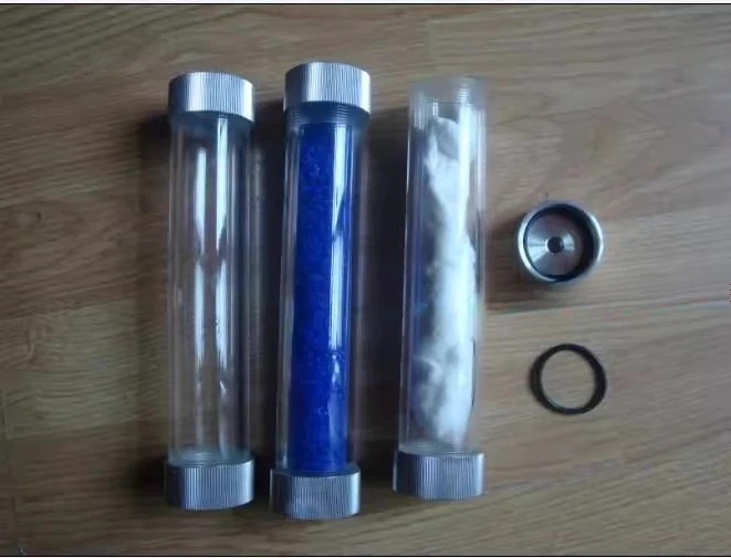 

Plexiglass filter, water storage tank, water removal drying tank