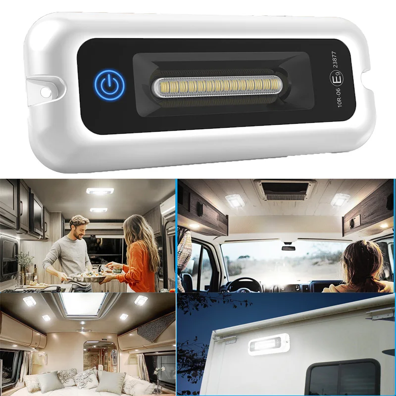 MICTUNING Interior Porch Light Smart Touch Screen LED Utility RV Awning Outdoor White 6000K Lights For Camper Trailer Hallway