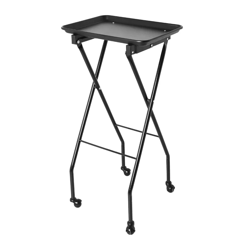 Medical Aluminum Instrument Foldable Tray Trolley Mobile Salon Pilling Color Servicer