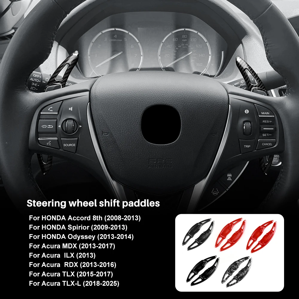 For Honda Accord 2008-2013 Steering Wheel Paddle Shifters Aluminum Alloy Gear Shift Extensions Interior Upgrade Car Styling
