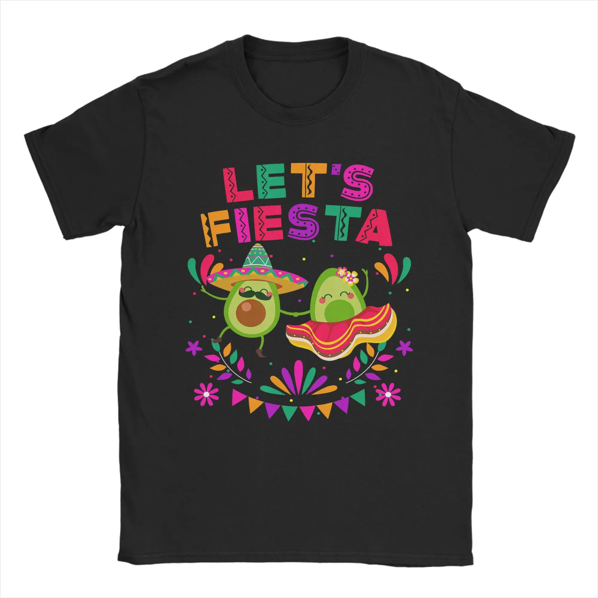 Tres Amigos Avocados Guac Cinco De Mayo Fiesta T-Shirt Men  Novelty 100% Cotton Tees Crew Neck Short Sleeve T Shirt 6XL Clothes