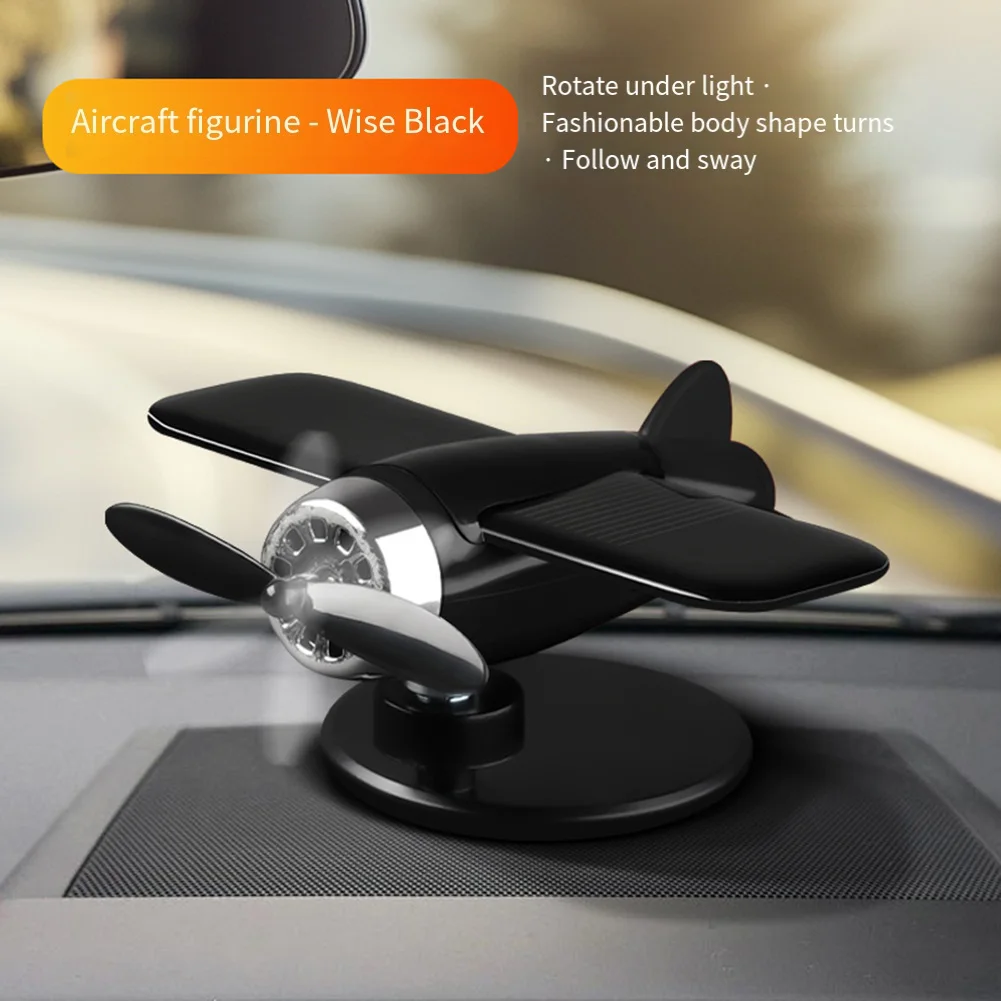 

Solar Powered Rotating Airplane Car Dashboard Ornament 360° Auto Spin Decor Airplane Ornaments Car Interior Decoration