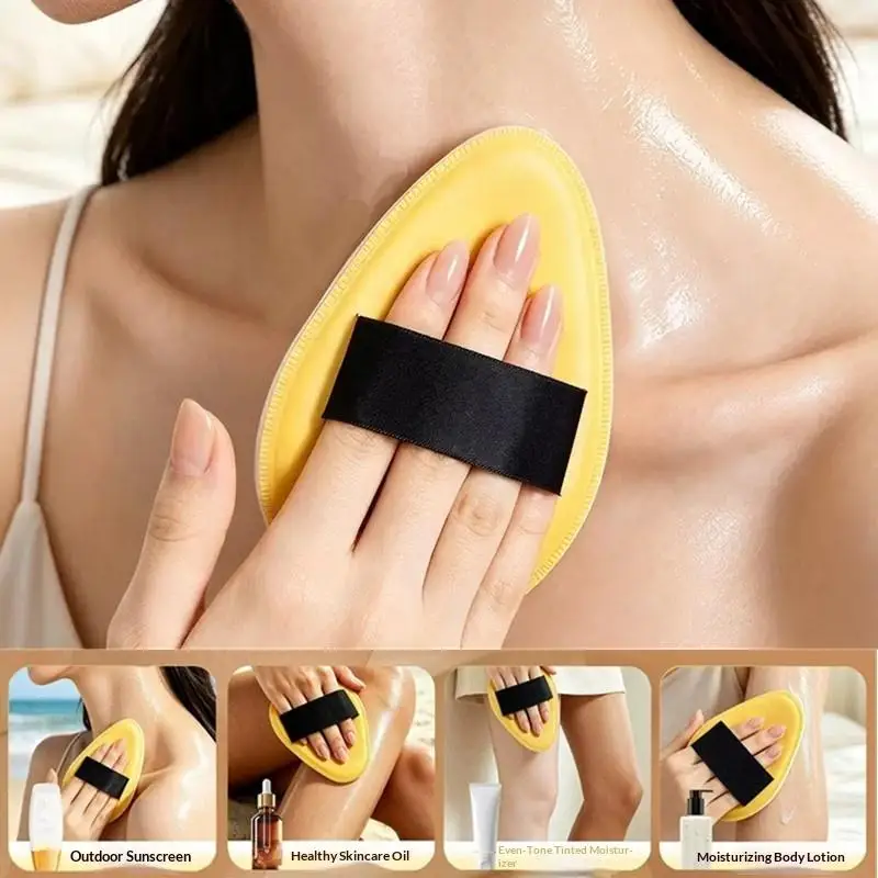 Self Tanning Sunscreen Applicator Soft Puff Lazy Body Lotion Cream Tool Full  for Men Women Skincare