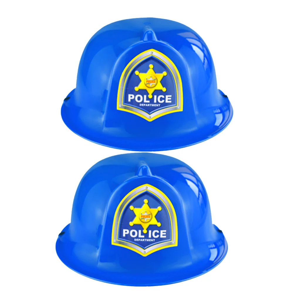 2 Pcs Police Hat Toy Eco Friendly Kids Role Play Hats Simulation Safety for Children Imaginative Play Party