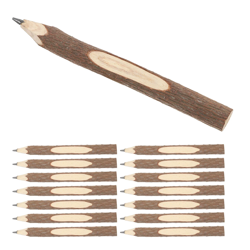 

14pcs Natural Bark Pencils Environmentally Friendly Tree Shape Wood Rustic Kids School Supplies Stationery