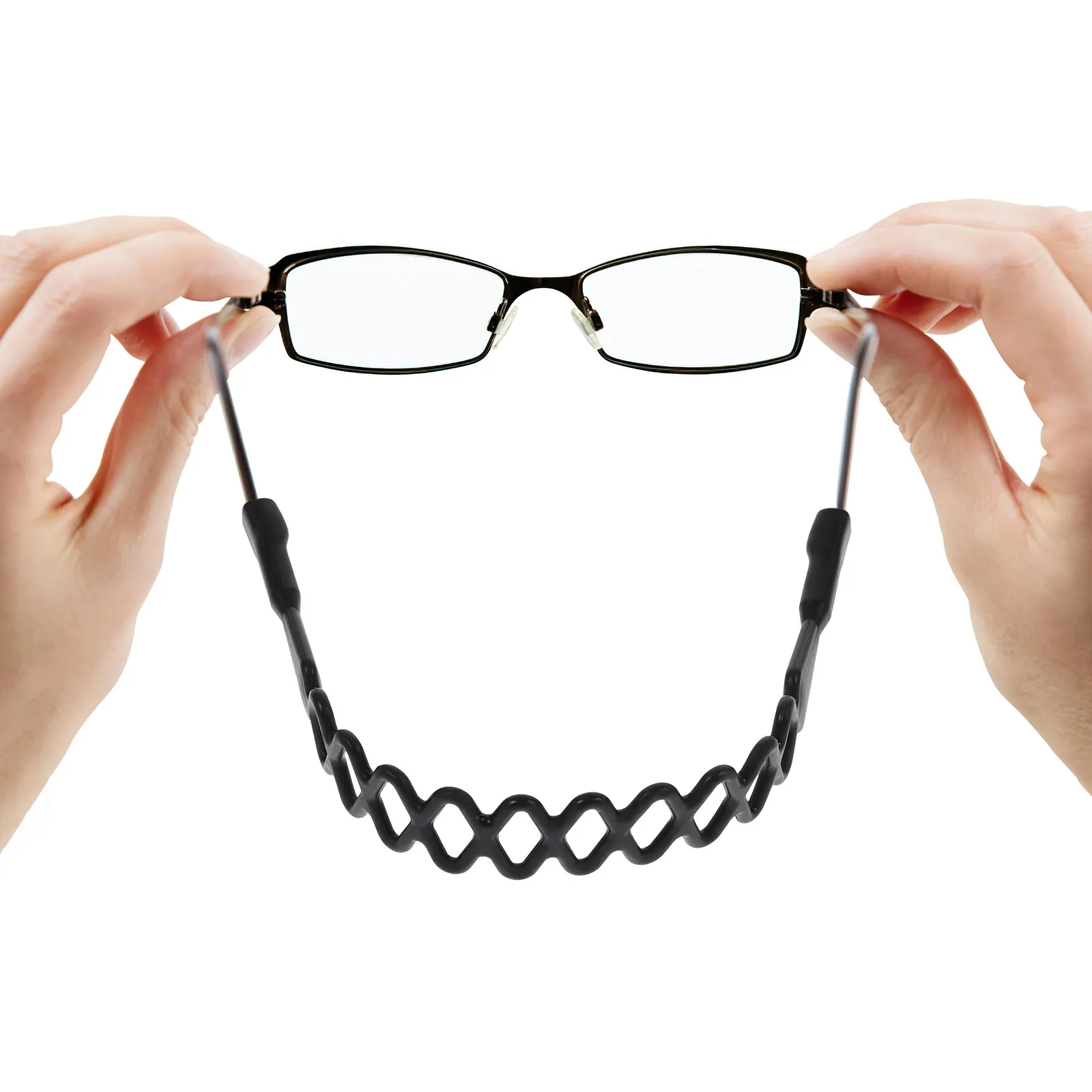 6Pcs Sports Eyeglass Strap Anti-Slip Glasses Holder Cord Premium Silicone Lightweight Secure Fit for Sunglasses Goggles Eyewear