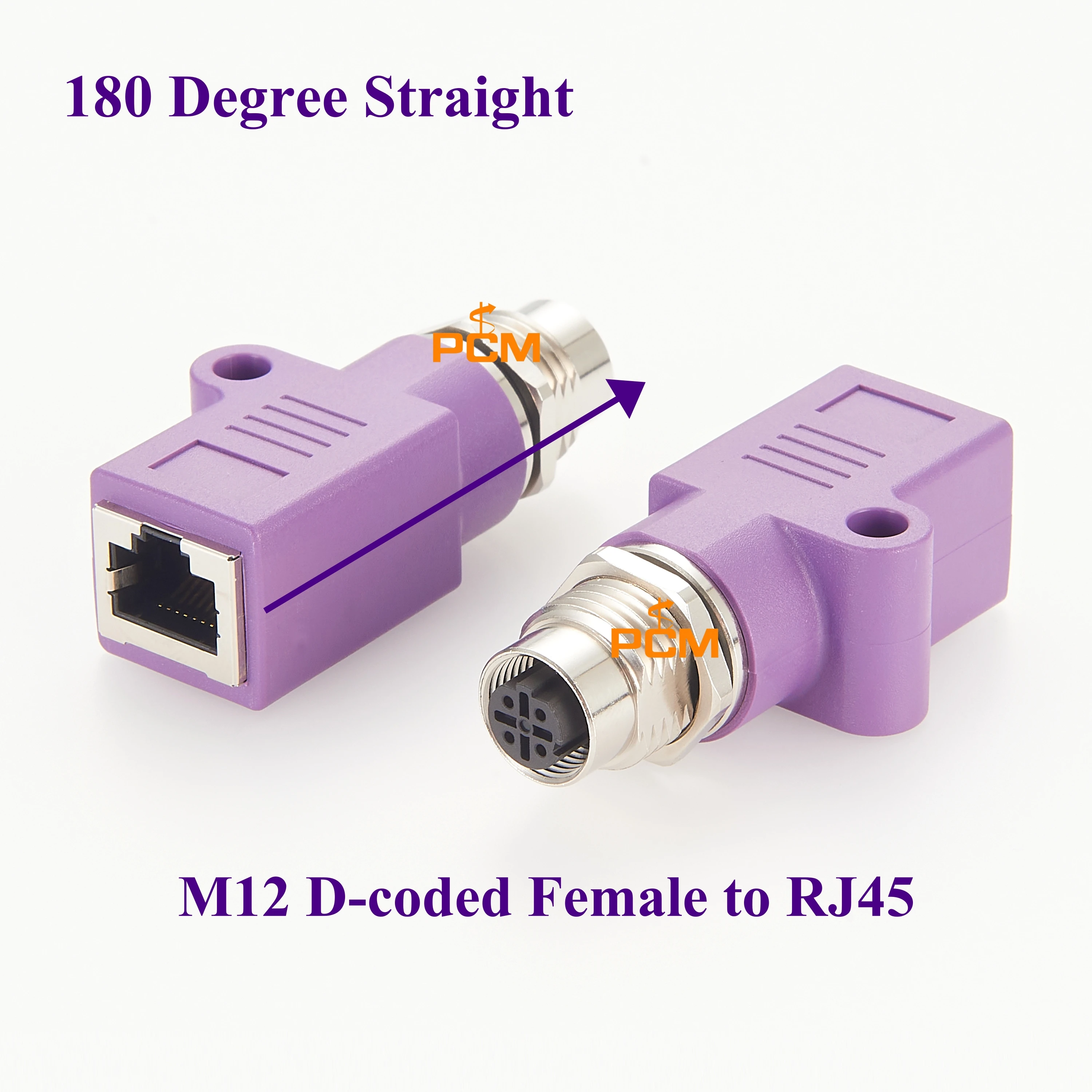 IP67 Waterproof M12 4 Pin D-code to RJ45 Panel Mount Adapter Cable PROFINET EtherNet/lP Modbus TCP EtherCAT for cognex Omron