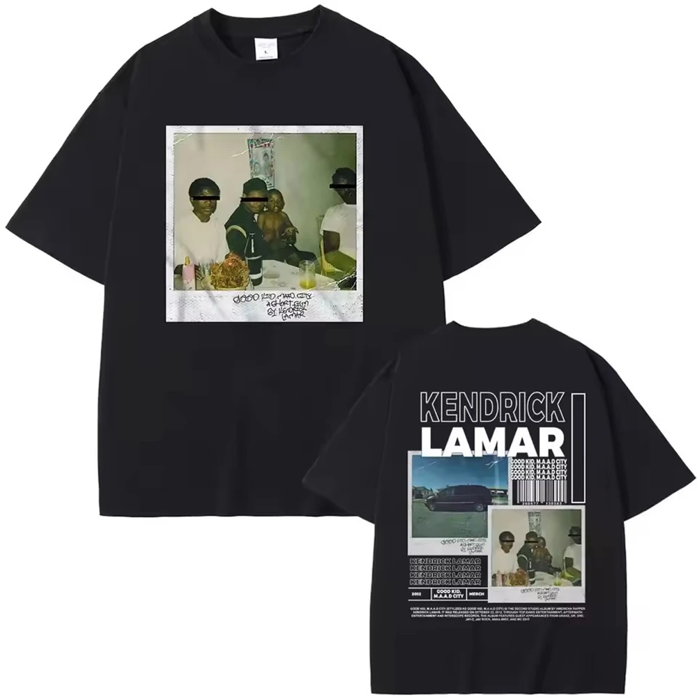 Vintage Rapper Kendrick Lamar Album Merch T-shirts Men's Clothing Hip Hop Retro Oversized T-shirt Fashion Trend Tee Shirt