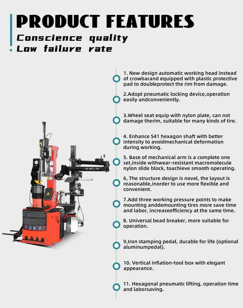 Full Tire Changer KJ-806B+A350b With Right Auxiliary Arm Pneumatic AutomaticTire Changing Machine For 14