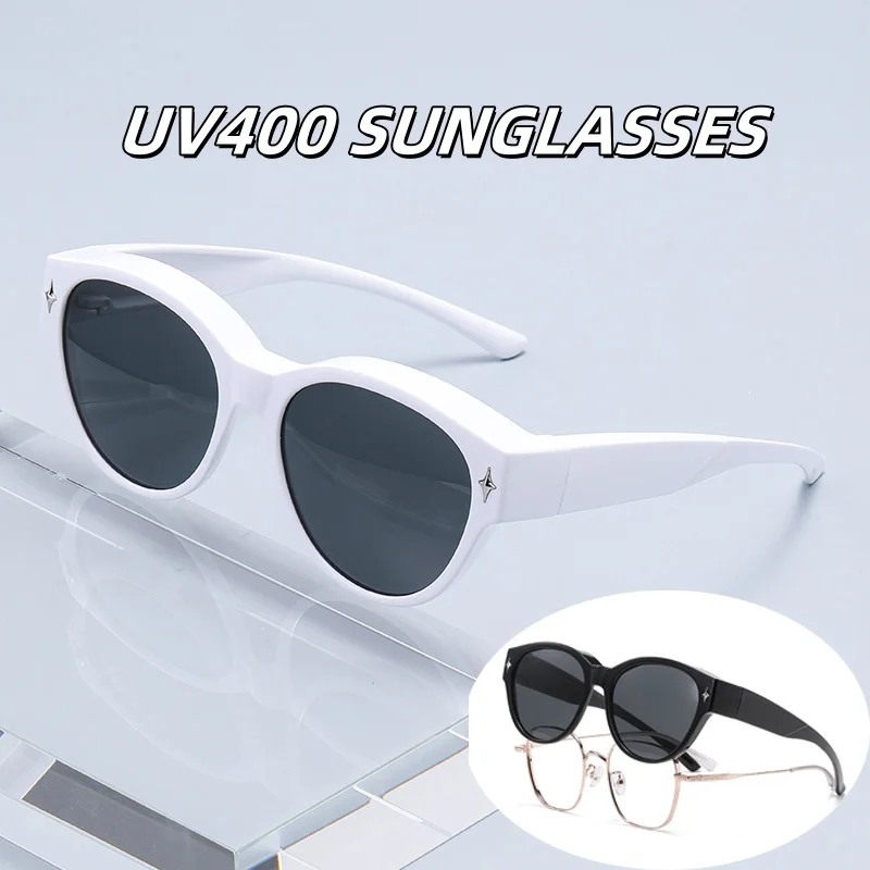 

New Cat Eye Sunglasses Can Be Fitted with Myopia Glasses Fashion Men's Women's Sun Protection Ultra Light Polarized Sunglasses