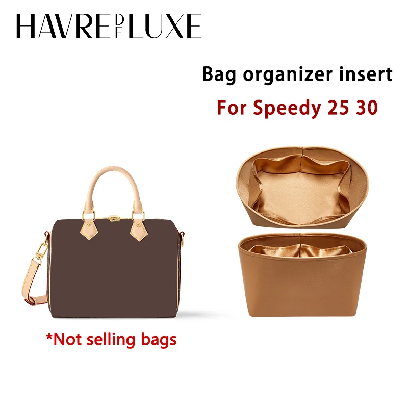

Bag organizer insert For speedy 25 30 acetate silk storage liner bag smooth non fading 0 fluorescent agent bag accessories