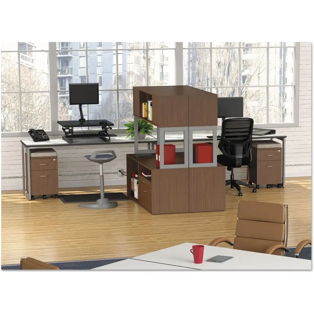 Laminate Table Top, Rectangular, 71.5w X 23.63d, White/Gray