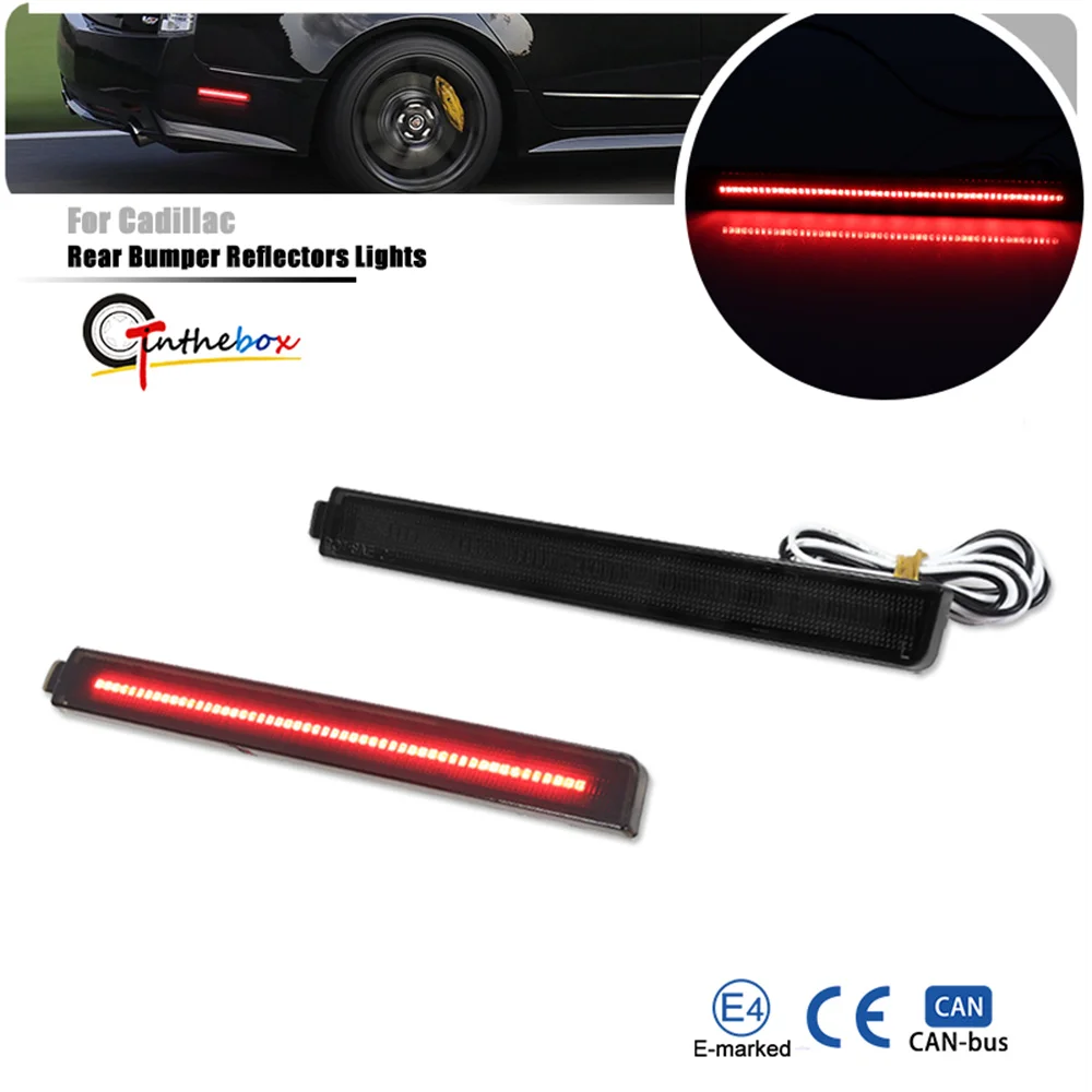 

Red LED Rear Bumper Side Marker Indicator Lights Parking Lights For Cadillac CTS 2008-2013 & CTS-V 2009-2013 Clearance Lights