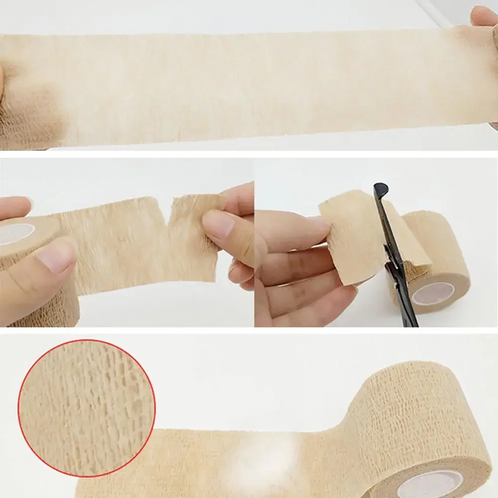 Bandage auto-adhésif respirant pour la sécurité sportive, bande de protection élastique pour premiers soins, gaze de soins de santé, rinçage du poignet athlétique commandé