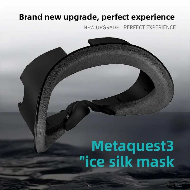 

Маска из ледяного шелка для Meta Quest 3, расширяющаяся, не давящая на лицо, с четырехуровневой регулировкой, кожаная, влаго- и пыленепроницаемая, аксессуар.