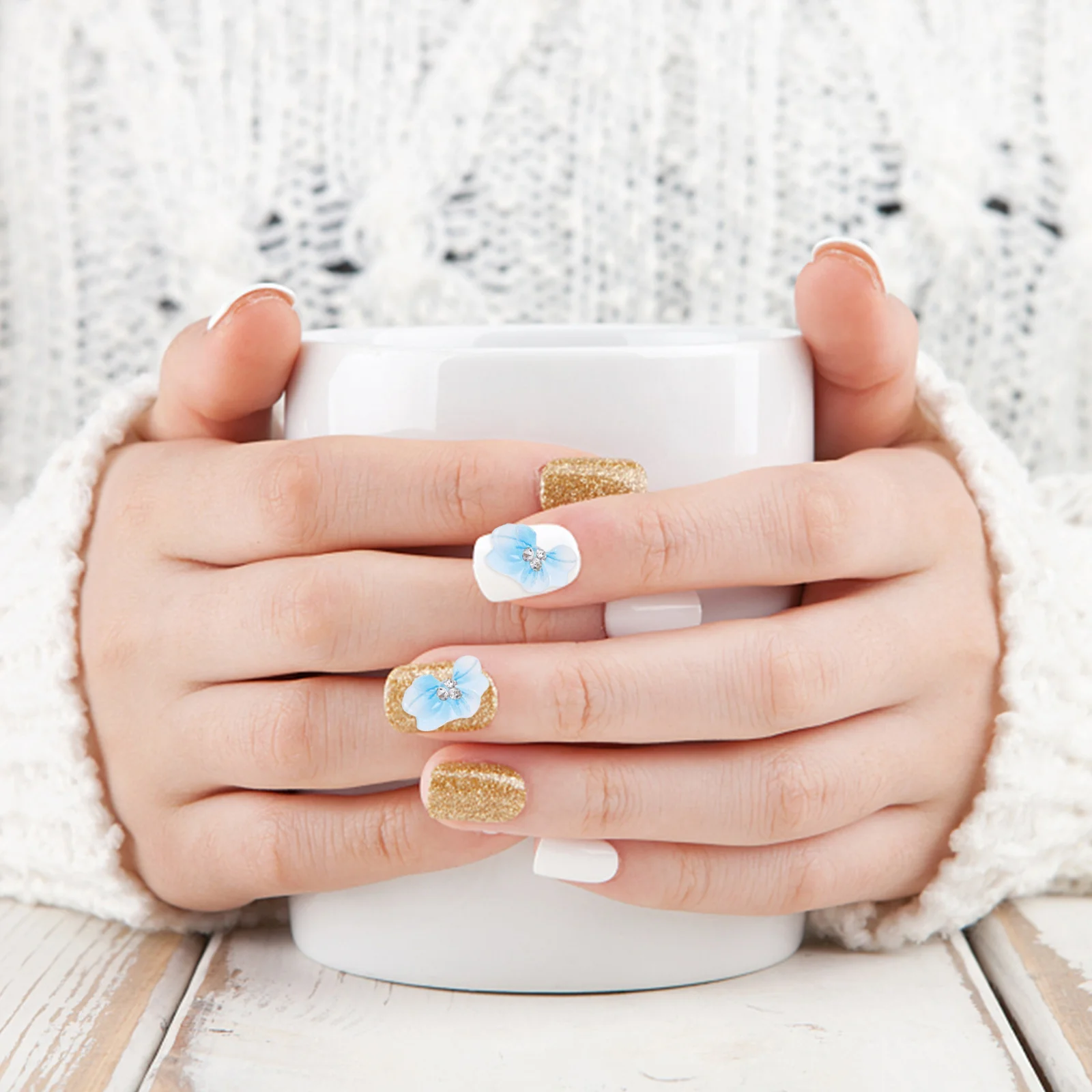 

10pcs Art Decor Gems Resin Craft Flower Nail Charm Charm Dazzling Elegant Nail Flower nament Nailflower