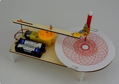 Creativo fai da te Puzzle assemblato kit bambini fatti a mano Graffiti giocattolo semplice scienza Gizmo fisica esperimento risorse Plotter elettrico